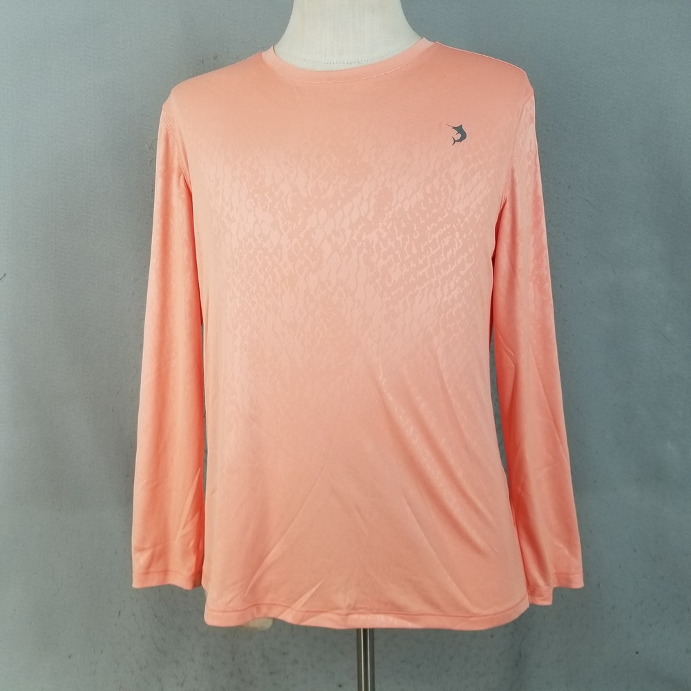 Reel Legends Shirt Mens‎ S Coral Keep-It-Cool Fishing Long Sleeve UPF Sun Shade